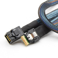 Câble de données Minisas HD SFF-8643 vers SFF-8654 en cuivre pour carte mère de serveur, contrôleur RAID, 05 mètres