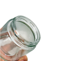 Botol Kaca Transparan Bulat Kosong Grosir 100ml 350ml 500ml 1000ml dengan Tutup untuk Selai Madu Acar Kacang