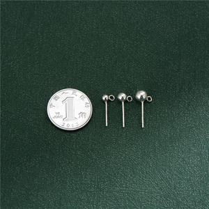 Accesorios de Metal de 5mm, accesorios para pendientes, alfileres de Plata de Ley 925, venta al por mayor para hacer pendientes DIY con anillo de salto - Product Image 2