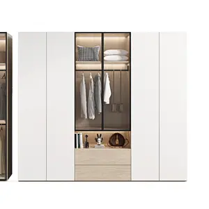 Hot Selling Wardrobe With Big Mirror High Quality Classic Luxury Bedroom closet systems & organize