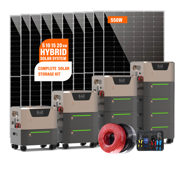 Household Solar Generator Power System 5Kva 10Kva UPS Hybrid Solar System Lithium Lifepo4 Battery 48v 100ah 200ah