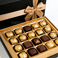 Maßgefertigte Umweltfreundliche Schokoladen-Geschenkbox aus Hartpappe Zweiteiliges Design mit Goldener Schleife Luxuriöse Baby-Nahrungsmittel-Geschenkverpackung