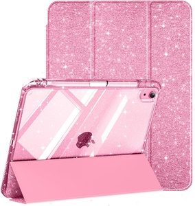 Étui de protection <span class=keywords><strong>avec</strong></span> emplacement pour <span class=keywords><strong>stylet</strong></span>, design pailleté, transparent, résistant aux plis, pour <span class=keywords><strong>iPad</strong></span> 11 et <span class=keywords><strong>Air</strong></span> 10e génération - Product Image 6