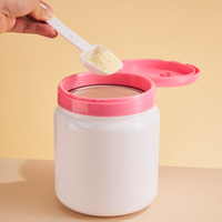 Pot en plastique pour protéines en poudre 2000ml 2300ml 2600ml, grande capacité, qualité alimentaire, rechargeable