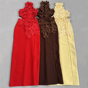 原装品质 C260118 舞会礼服 晚礼服 优雅女士高开衩派对长裙 - Product Image 2