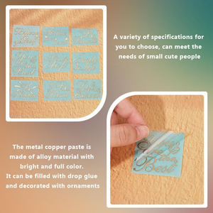 Autocollant de transfert métallique imperméable et écologique avec citation inspirante, nouveau design 2026, 1,6 x 1,6 pouces, vernis brillant pour décorations - Product Image 4