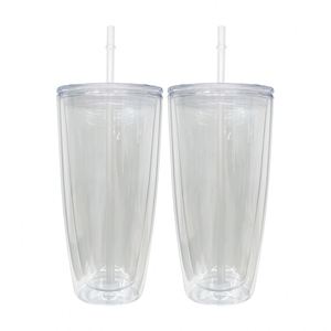 Double Walled Blank Clear Snow Globe Glitter 25Oz Plastic <b>Cup</b> Tumbler <b>Cups</b> for Uv Dtf Wraps With <b>Lid</b> <b>Straw</b> - Product Image 1