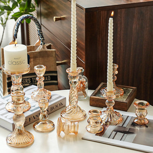 <span class=keywords><strong>Bougeoir</strong></span> en verre ambré de Style <span class=keywords><strong>scandinave</strong></span> pour les dîners romantiques décor de noël <span class=keywords><strong>Vintage</strong></span> maison pièce maîtresse photographie accessoire - Product Image 1