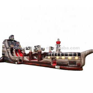 Guangzhou comercial inflable gigante <span class=keywords><strong>Barco</strong></span> Pirata deslice Combo mojado y seco grande inflables tobogán de agua para <span class=keywords><strong>los</strong></span> adultos - Product Image 1