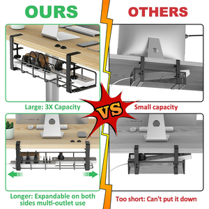 <span class=keywords><strong>Organizzatore</strong></span> per <span class=keywords><strong>Cavi</strong></span> Sotto Scrivania Senza Foratura, Vassoio Portacavi per Scrivania Regolabile in Altezza, per Ufficio e Casa - Product Image 5