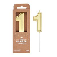 Bougies d'anniversaire numérotées de 2,76 pouces, bougies dorées pour gâteau, fête et célébration