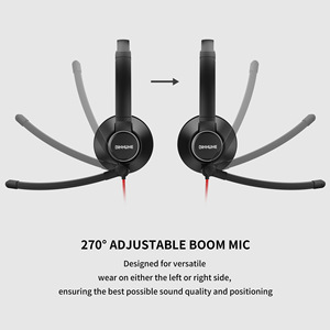 BINNUNE BH03 Wired Over-Ear Office Headset with <b>Microphone</b> <b>for</b> <b>PC</b>, Laptop, Call Center - Product Image 3