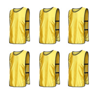 Maillots d'entraînement de football personnalisés numérotés à bas prix, 100 % polyester, gilets de football