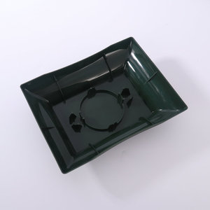 Cuenco cuadrado floral, bandeja de ladrillos de <span class=keywords><strong>barro</strong></span> para flores, <span class=keywords><strong>maceta</strong></span> y jardineras de sacrificio, bandeja de <span class=keywords><strong>maceta</strong></span> floral de plástico verde, suministros florales - Product Image 3