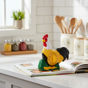 Minuteur de <span class=keywords><strong>cuisine</strong></span> mécanique en forme de poulet, en plastique ABS, compte à rebours de 0 à 1 heure, écologique, piles non rechargeables - Product Image 2