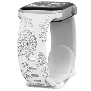 Bracelets de montre en silicone gravés au laser en gros pour Apple Watch S9 45mm Ultra 49mm SE 44mm Sport - Product Image 4