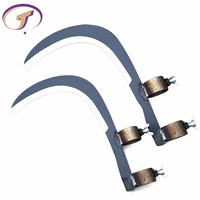 Lame de faucille agricole pour récolteuse d'huile de palme, durable, à bord concave, avec écrou papillon en acier inoxydable pour la coupe d'arbres en ferme