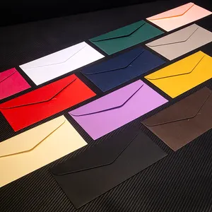 Papier d'emballage d'enveloppe personnalisé de couleur facultative d'invitation de fête de mariage écologique