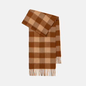 Écharpe en laine 100% <span class=keywords><strong>coréenne</strong></span> à carreaux - Écharpes et châles d'hiver de luxe personnalisés avec franges, respirants, pour cadeaux pour femmes et hommes - Product Image 6