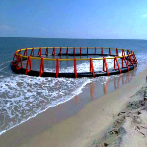 Système de cage flottante anti-typhon en HDPE, cage d'aquaculture haute résistance pour l'élevage de poissons en haute mer - Product Image 1