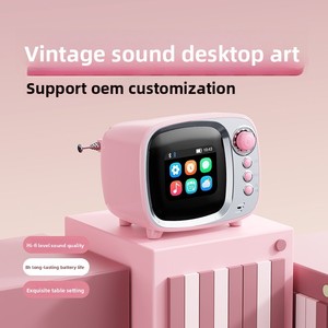 Mini TV Inteligente con Altavoz, Reloj Despertador Multifunción Retro de Escritorio, Pantalla de <span class=keywords><strong>Letras</strong></span>, Radio FM Estéreo Portátil Integrada - Product Image 3