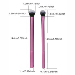 2 <span class=keywords><strong>brochas</strong></span> profesionales <span class=keywords><strong>para</strong></span> sombra de <span class=keywords><strong>ojos</strong></span>, cerdas sintéticas suaves, mango metálico morado <span class=keywords><strong>para</strong></span> difuminar, maquillaje de <span class=keywords><strong>ojos</strong></span> ahumados <span class=keywords><strong>y</strong></span> detalles - Product Image 6