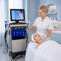 Nouvel appareil de beauté professionnel 14-en-1 pour salon/SPA, gestion complète de la peau, soin du visage à l'oxygène, nettoyage en profondeur