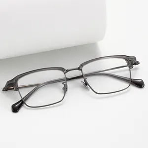 Benyi 2024 High Quality Titanium Vintage Gold Frame Glasses New Trend Eyeglasses Frame