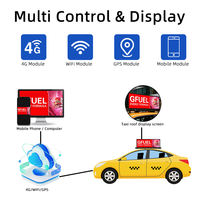 Panneau d'affichage LED programmable étanche pour toit de taxi, écran LED pour voitures, P2.5 P3.3 P4, fin et résistant aux intempéries