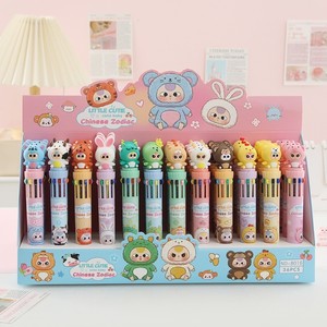 Bolígrafos Multicolor con Diseño de Mascotas de Dibujos Animados, 10/6 Colores, Lindos Artículos Escolares para el Diario - Product Image 4