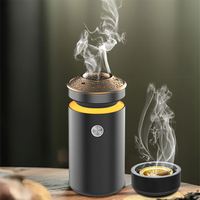 Diffuseur d'huiles essentielles en métal de luxe Brûleur d'arôme arabe électrique avec lumière chaude Machine d'aromathérapie pour bureau à domicile