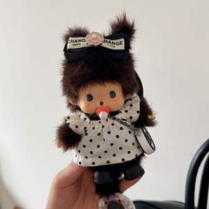 Vente en gros Nouveau style Deuxième génération 15cm Peluche singe Mengqiqi Munchi Porte-clés en peluche de haute qualité - Product Image 3