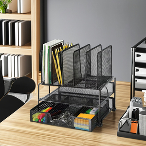 Kim loại máy tính để bàn tập tin tổ chức trượt ngăn kéo lưới có thể gập lại tài liệu chủ lưu trữ cho văn phòng văn phòng phẩm bàn tổ chức - Product Image 2