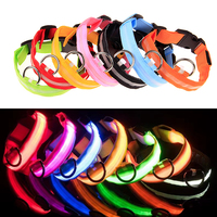 Collier pour chien en nylon LED, collier de sécurité nocturne clignotant, collier fluorescent pour chien, collier lumineux pour animaux de compagnie, accessoires pour animaux de compagnie, code QR