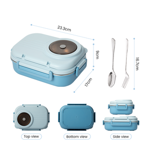 Everich Boîte à bento 1200ML avec logo personnalisé Boîte à lunch pour adultes avec bol à soupe, cloison et fourchette et cuillère gratuites pour adultes hommes femmes - Product Image 2