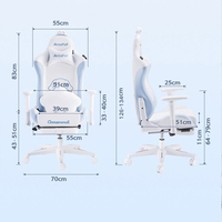 Chaise de Gaming Populaire Style Course Allemande – Chaise Gamer Blanche en Gros Entièrement Écologique avec Repose-Pieds
