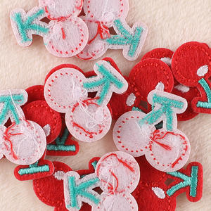 Duoku komputer bordir pakaian buah cherry cloth label patch applique perhiasan aksesoris buku pegangan emb - Product Image 3