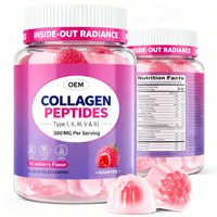 Gummies Multi-Collagène Complexe Types I, II, III, V, X avec Mélange Antioxydant Myrtille Grenade pour la Beauté de la Peau, des Cheveux et des Ongles