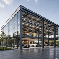 Estructura de Acero para Salón de Exposiciones de Automóviles 4S, Edificio Comercial con Tamaño Personalizado e Instalación Rápida, Suministro del Fabricante