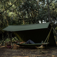 Hamac de camping en plein air portable balançoire à l'épreuve des rouleaux et panier suspendu épaissi pour l'escalade de la plage et les voyages