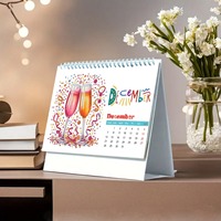 Calendrier de peinture au diamant, Kit de calendrier mensuel de peinture au diamant, ornement de bureau DIY pour adultes débutants