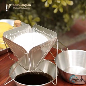 <b>Coffee</b> drip rack, outdoor camping hand wash stand, stainless steel folding funnel <b>filter</b> cup, <b>coffee</b> camping <b>coffee</b> rack - Product Image 3