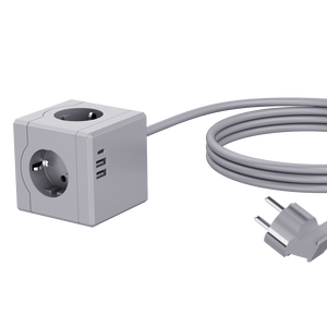 Enchufe de Extensión Inteligente Moderno de 3 Vías con Certificación CE ROHS KC, 3 Puertos USB y 3 Enchufes EU de 16A, Portátil con Cable de 1.5m - Product Image 6
