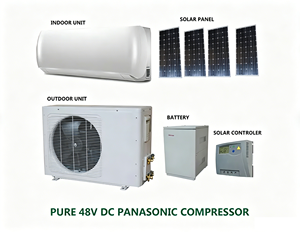 Climatiseur solaire hors réseau 100% solaire DC 48V 9000BTU, unité de climatisation <span class=keywords><strong>split</strong></span> pour zone isolée, cabane, camping-car, maison miniature, système de refroidissement et de chauffage - Product Image 6