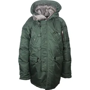 Casaco parka com capuz para inverno, estilo militar, à prova de vento, quente, com capuz