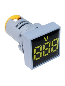 Alta Qualidade Amarelo 22mm Voltímetro Quadrado Indicador De Medição De Tensão AC para DIY para AC30-500V - Product Image 2