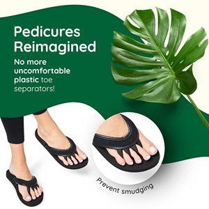 Sandalias <span class=keywords><strong>de</strong></span> Pedicura Cómodas para <span class=keywords><strong>Mujer</strong></span> con Separadores <span class=keywords><strong>de</strong></span> Dedos Incorporados, Chanclas Estilo Yoga y Gimnasio - Product Image 3