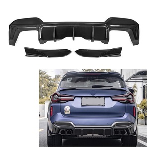 Diffuseur de pare-chocs arrière en fibre de carbone sèche style SQ pour BMW X3M F97 LCI <span class=keywords><strong>2022</strong></span>+ Kit carrosserie Diffuseur arrière 3 pièces - Product Image 1