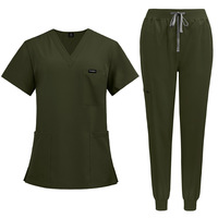 Nouveauté : Ensemble de blouses chirurgicales unisexes à manches courtes, tissu doux et confortable, respectueux de la peau, pour infirmières et chirurgiens