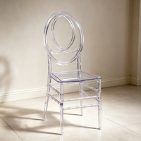 Chaise en acrylique transparente empilable sur mesure, chaise fantôme élégante, vente en gros, décoration de mariage et de banquet